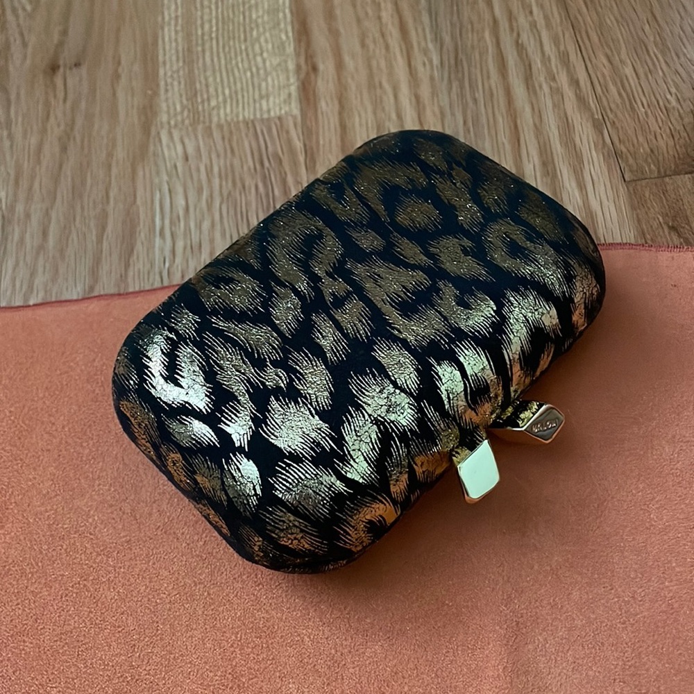 🐆 Kotur Margo Metallic Animal Print Minaudiere